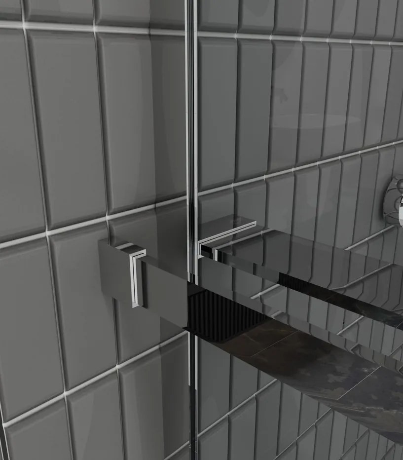 Erga Paris, sprchová zástena Walk-In 80x200 cm, 8mm šedé sklo, chrómový profil, ERG-V02-PARIS-080x200-GR-CR