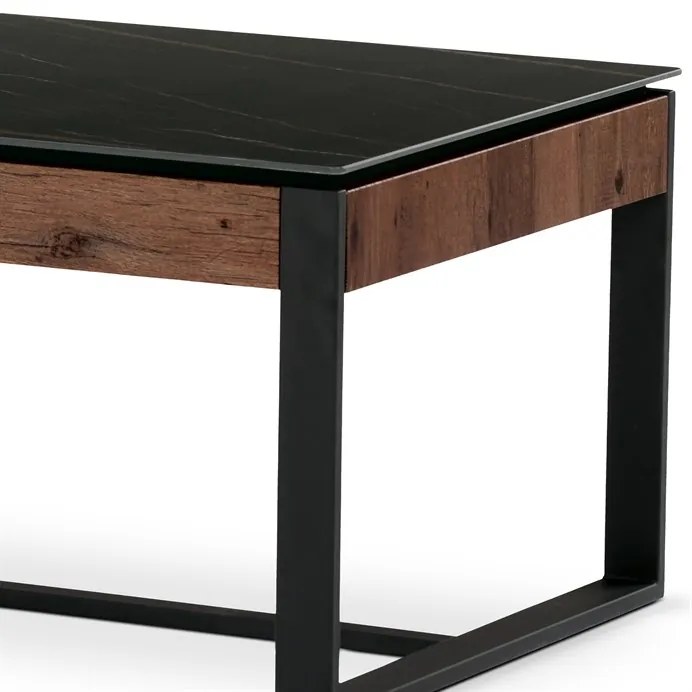 Autronic BONTEC Konferenčný stolík 121x61cm, spekaná keramika, mramor, AHG-285 BK Farba: Čierna