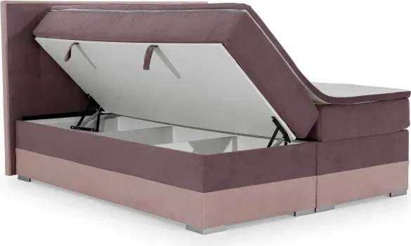 Posteľ Boxspring Damasia 200 x 180, hnedá / béžová (DMS 05)
