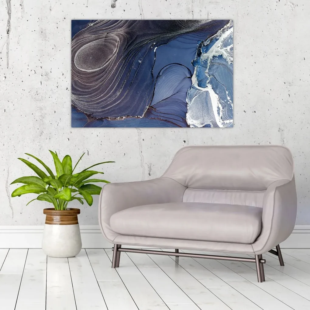 Obraz - Mramorovaný atrament (90x60 cm)