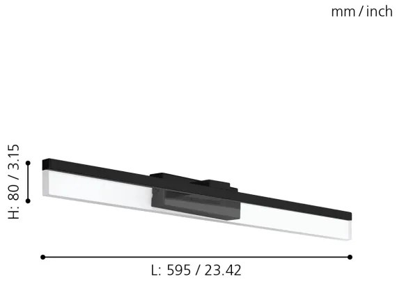 Eglo 780432 - LED Kúpeľňové osvetlenie zrkadla YANGUAS LED/11W/230V 59,5 cm IP44