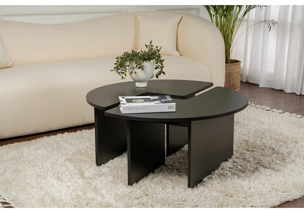 Konferenčný stolík Moira Wood Black