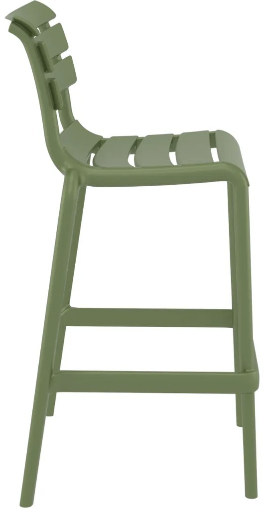 HELEN BAR 75 záhradná barová stolička olive green