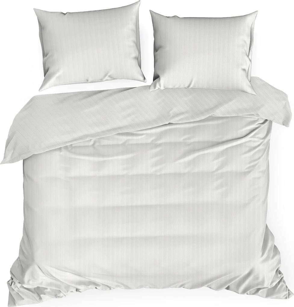 SATÉNOVÉ OBLIEČKY VERA 140X200 CM, 1 KS 70X80 CM BIELE