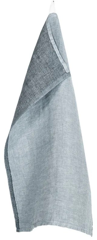 Ľanová utierka Duo 48x70, sivo-grafitová