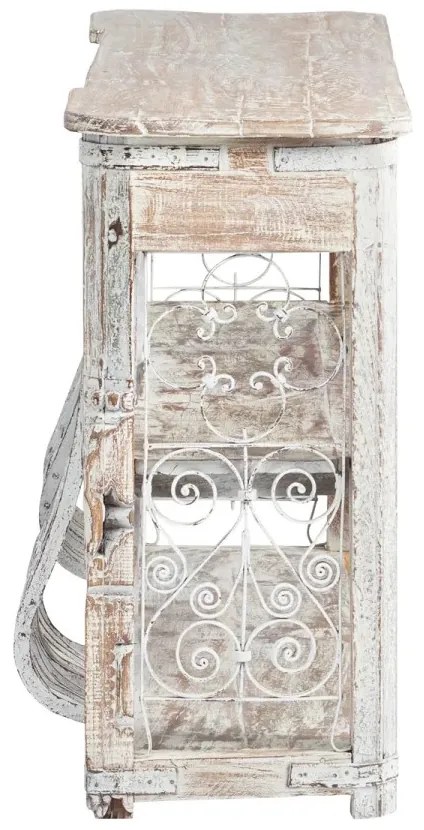 furniture-nabytek.cz - Masivní barový pult Zambezi z lakovaného dřeva, bílý – 180×45×95 cm