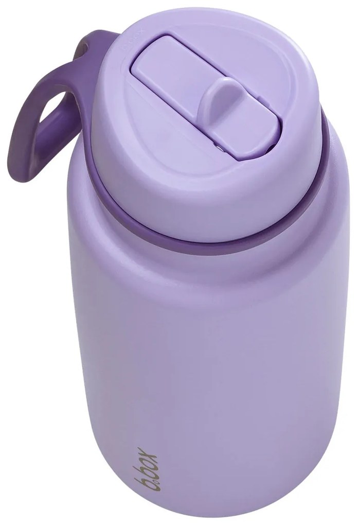 Antikorová termofľaša so slamkou 1 l - fialová