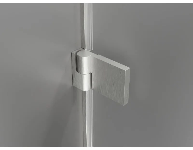 Mexen Lunar-B, výklopný sprchový kút ľavý 100 x 100 cm, 8mm číre sklo, oceľový profil, 832-100-100-97-00-L