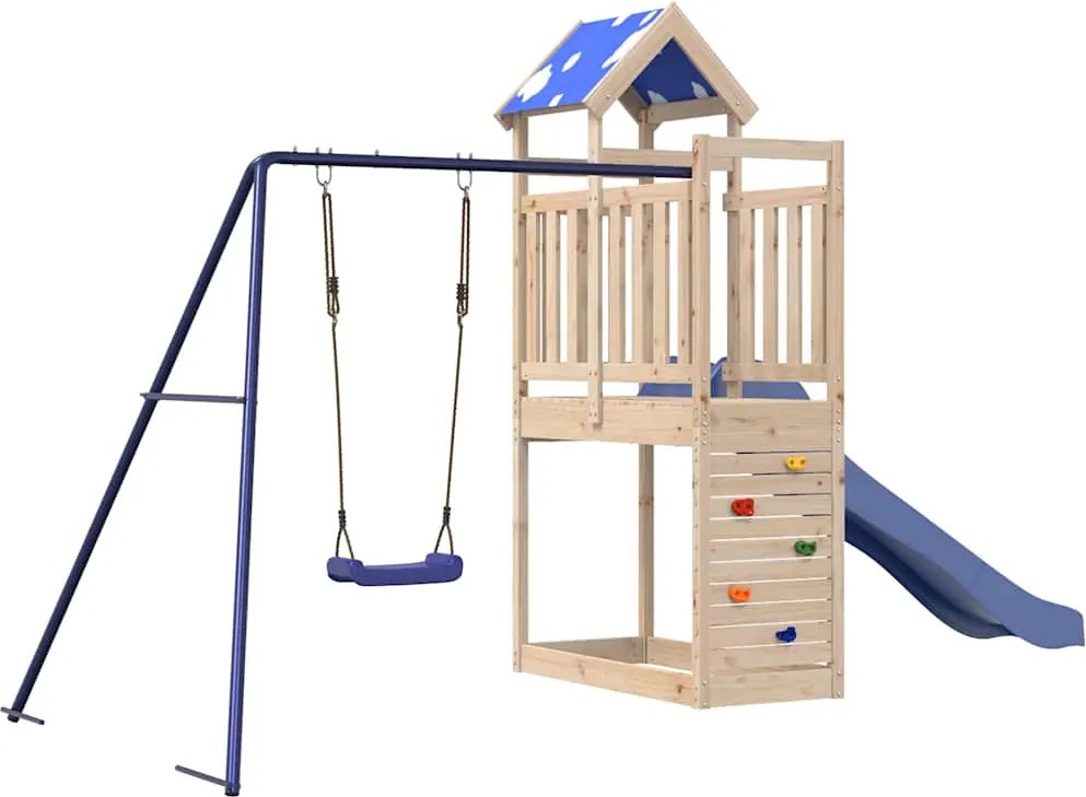 vidaXL Vonkajšia súprava na hranie masívna borovica