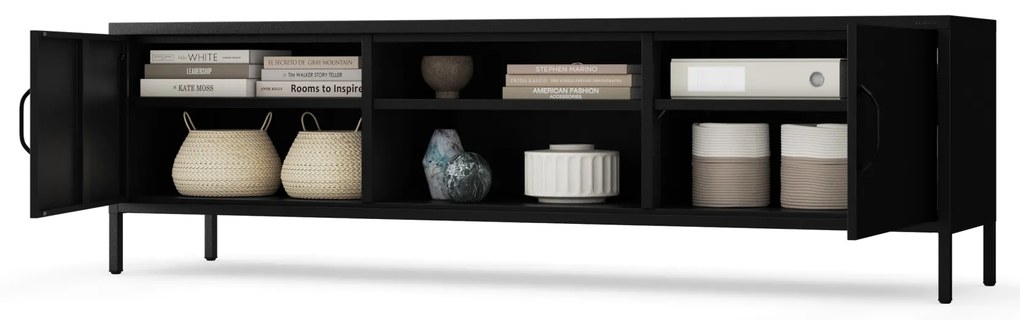 RTV skrinka XL ROSARIA 1700 x 400 x 500, čierna
