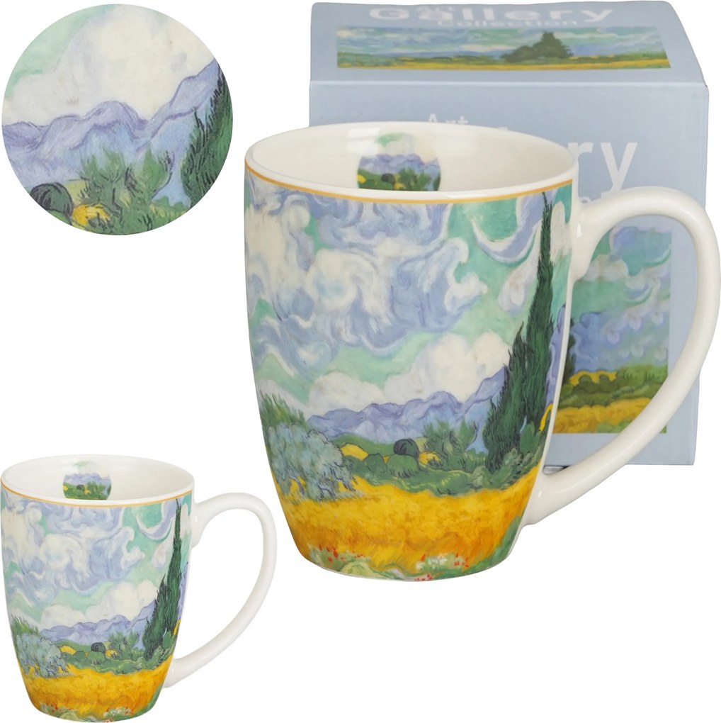 Porcelánový hrnček Van Gogh Wheat Field 360 ml