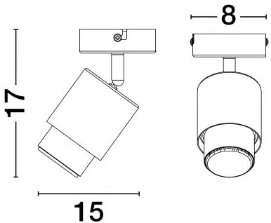 Nikel designové stropné svietidlo Ison