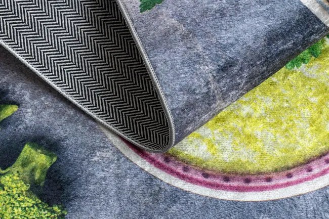 Protišmykový koberec / behúň ANDRE 33290 sivý / žltý