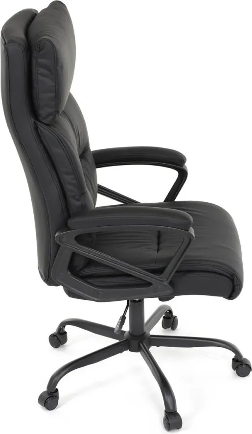 Kancelárske kreslo PEDRO — ekokoža, čierna