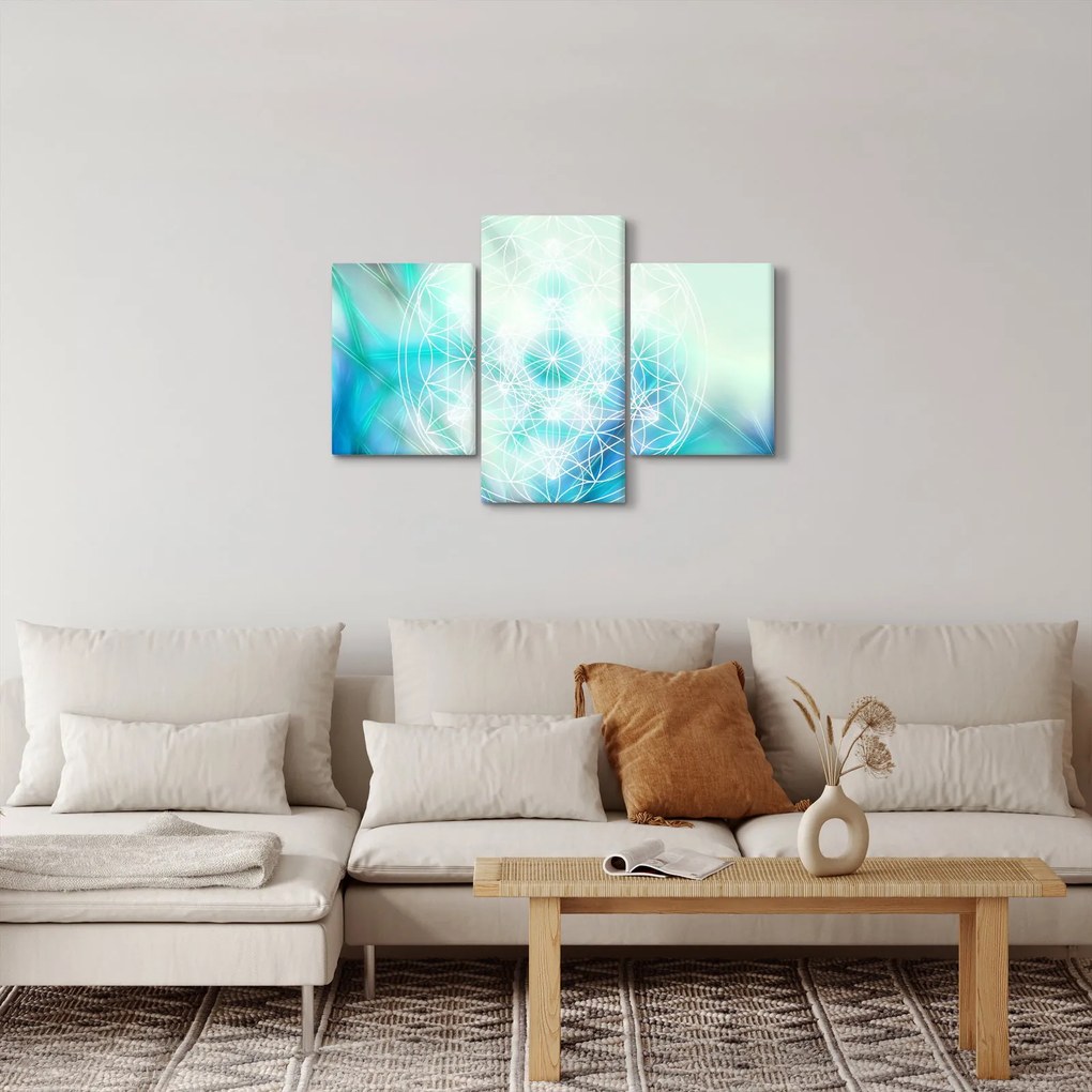 Obraz - Merkaba v tyrkysovom pozadí (90x60 cm)