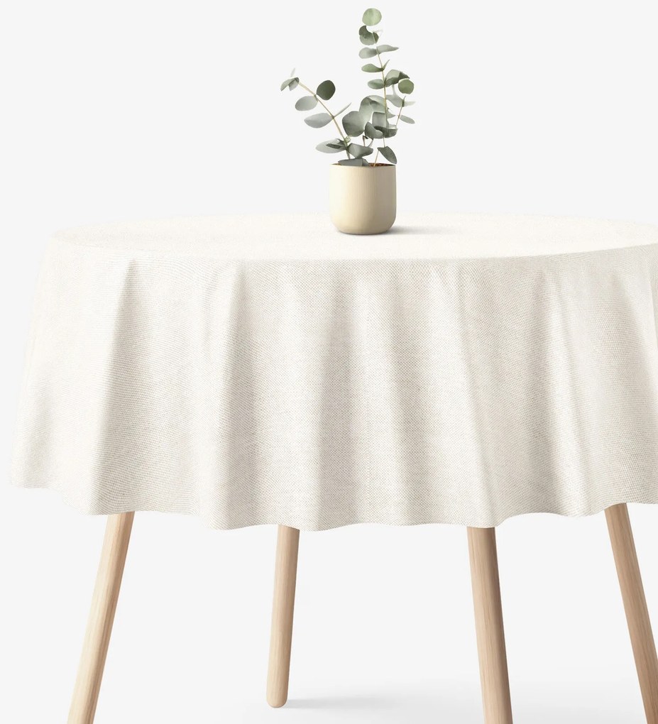 Goldea okrúhly obrus malaga - prírodný Ø 200 cm