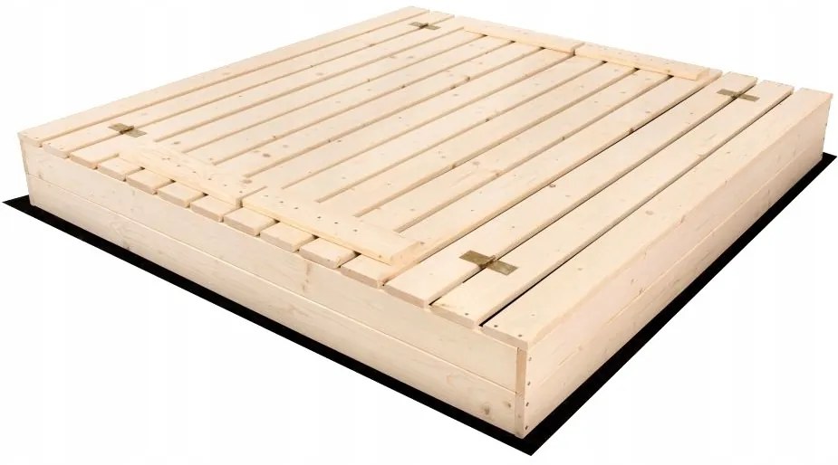SandTropic Pieskovisko drevené XXL 146x138 cm uzatvárateľné