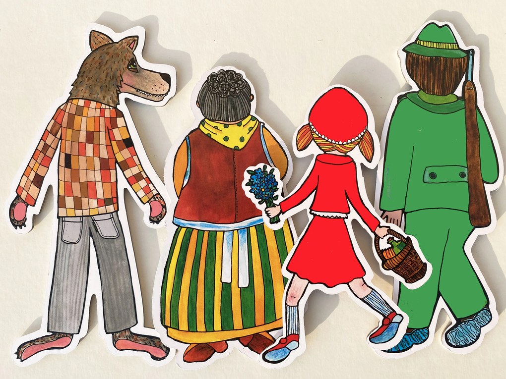 MARIONETINO – Červená Čiapočka – bábky 4 ks