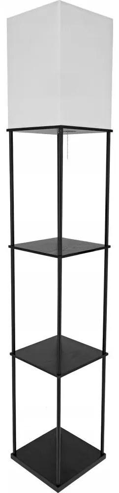 Stojacia lampa s policami 1xE27/40W/230V čierna/biela