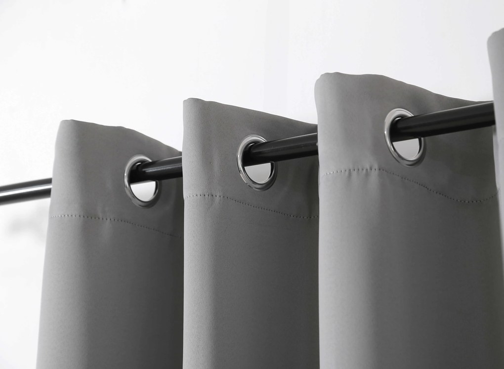 Záves OXFORD LIGHT 140x250 cm, svetlosivý Zavesenie: Riasiaca páska