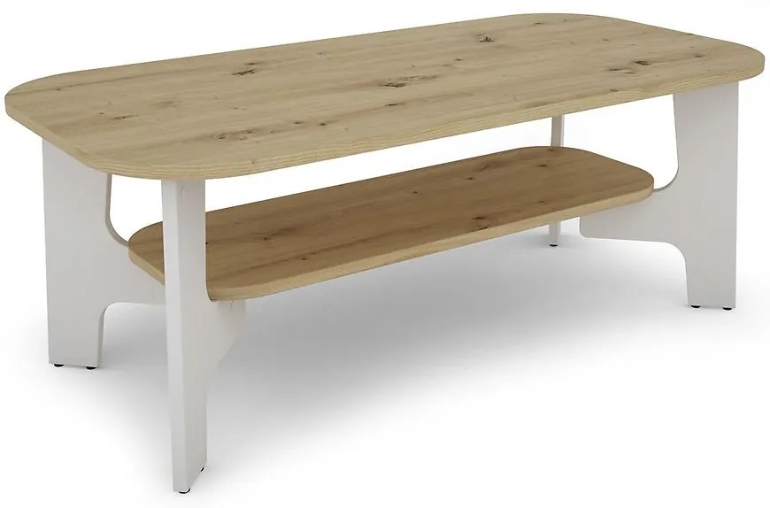 Konferenčný stolík Palermo 110x55 Artisan/Biela