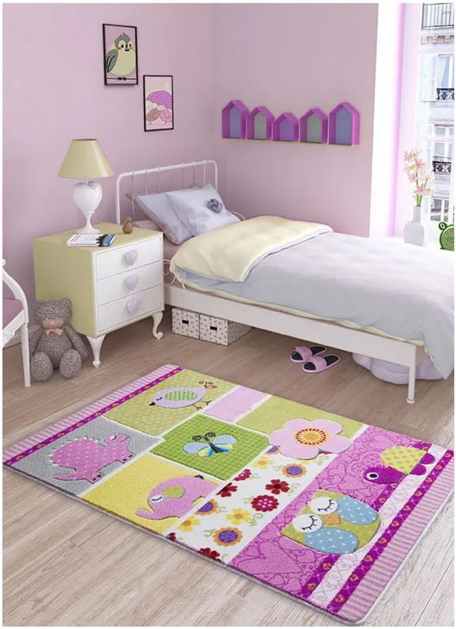 Detský koberec Confetti Patchwork Pink, 100 × 150 cm