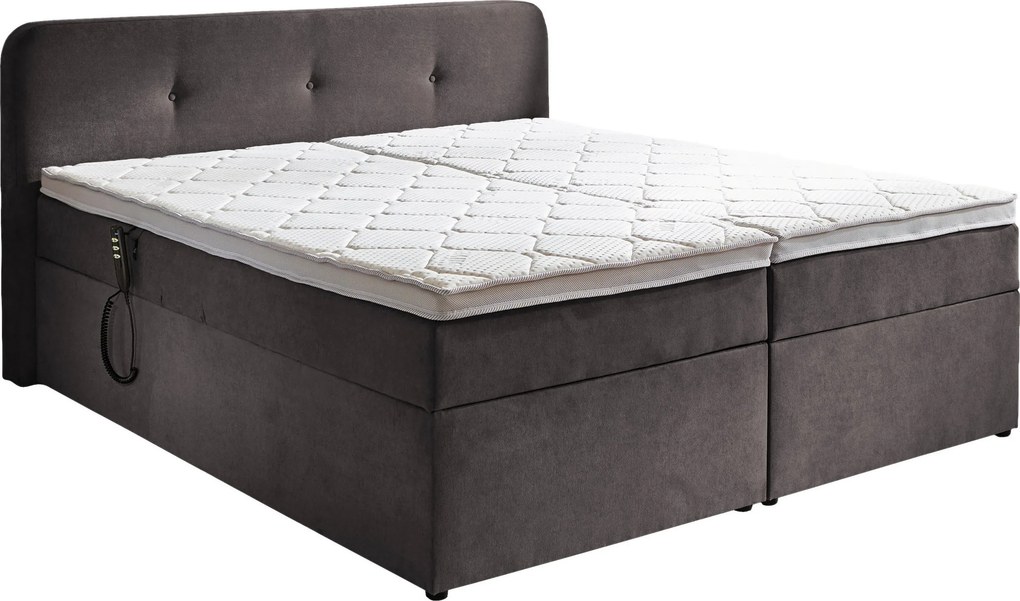 XXXLutz BOXSPRINGOVÁ POSTEĽ, 180/200 cm, sivá Carryhome - Online Only spálne - 002157032005