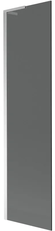 Mexen Next L, 1-krídlová vaňová zástena 50 x 150 cm, 6mm šedé sklo, chrómový profil, 895-050-000-03-40-01