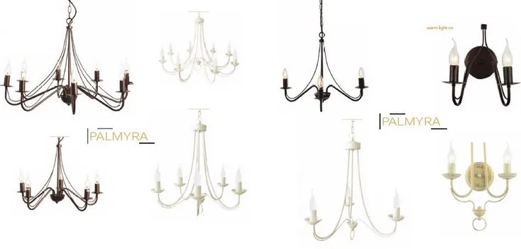 ACA DECOR Závesný luster PALMYRA max. 3x60W/E14/230V/IP20