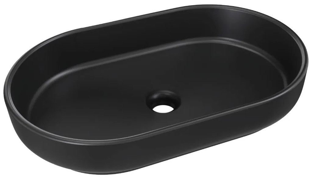 Závesná skrinka Casad Nature River s doskou a umývadlom 80 cm dub wotan/čierna