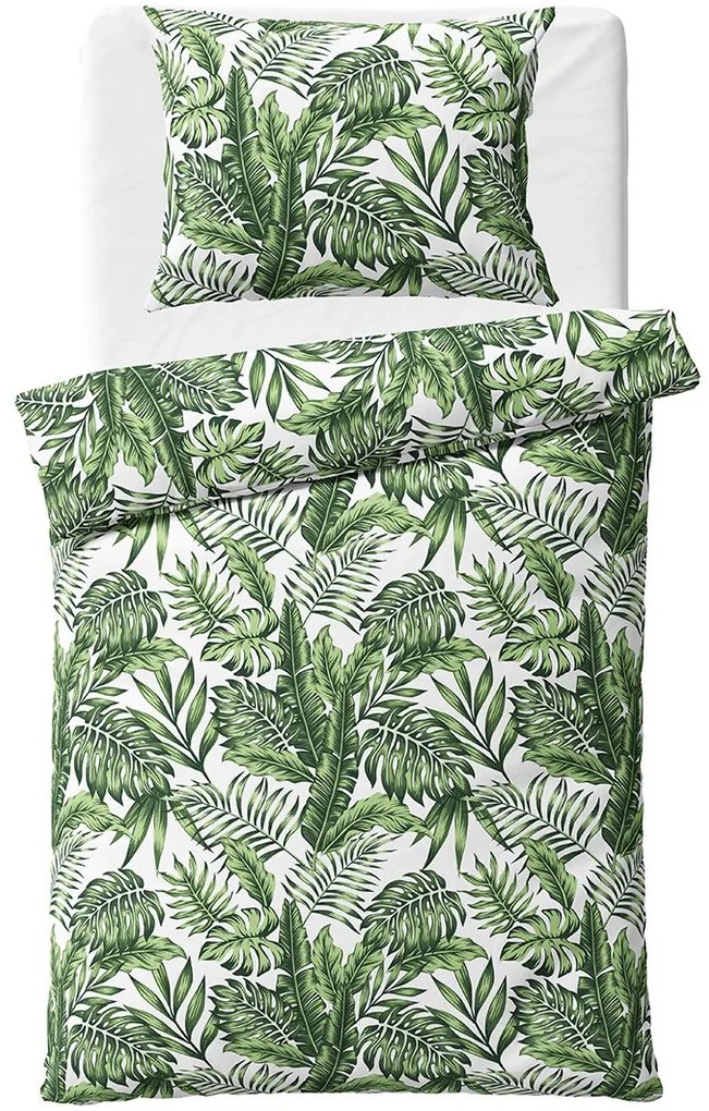 Bavlnené posteľné obliečky Jungle Leaves - 100% bavlna Renforcé - 70 x 90 cm + 140 x 200 cm