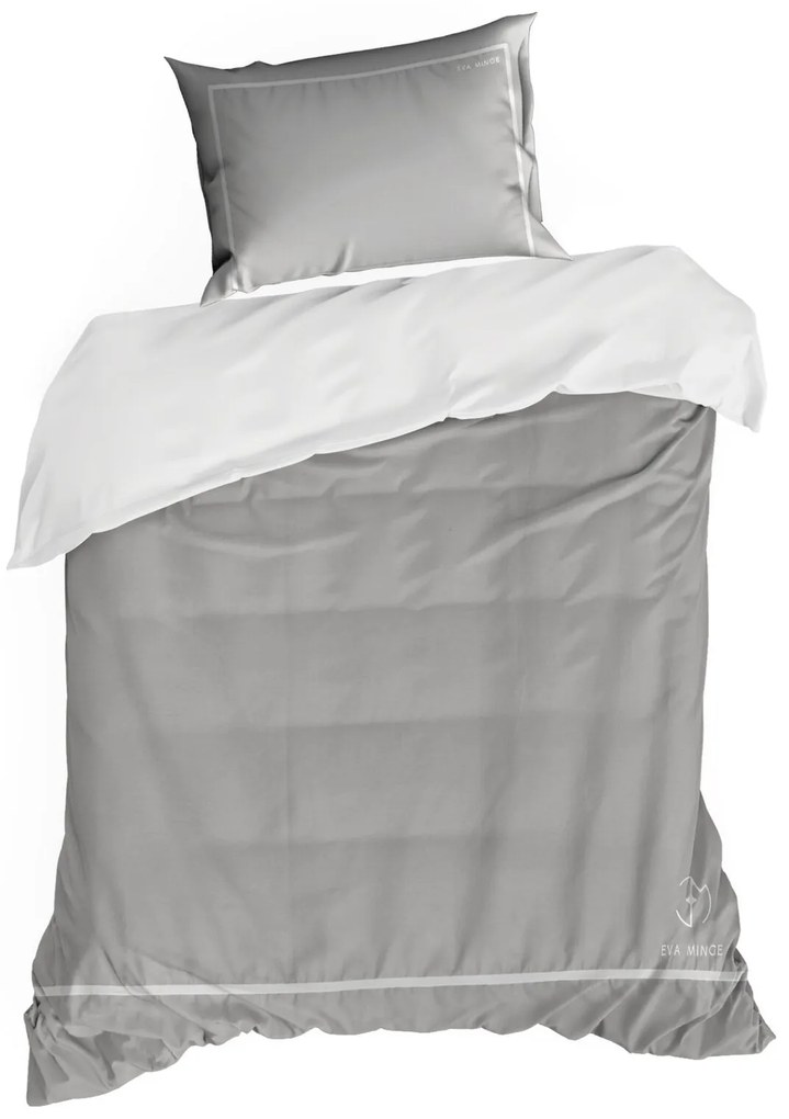 SATÉNOVÉ OBLIEČKY EVA MINGE H 200X220 CM, 2KS 70X80 CM SIVÉ