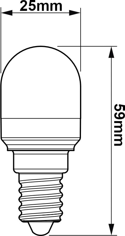 LED žiarovka E14 1,7W 150lm T25 2700K - tepla biela