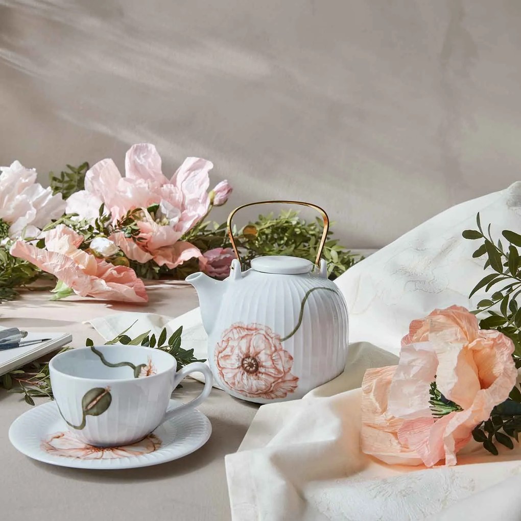 KÄHLER Porcelánová šálka s podšálkou Hammershøi Poppy 380 ml