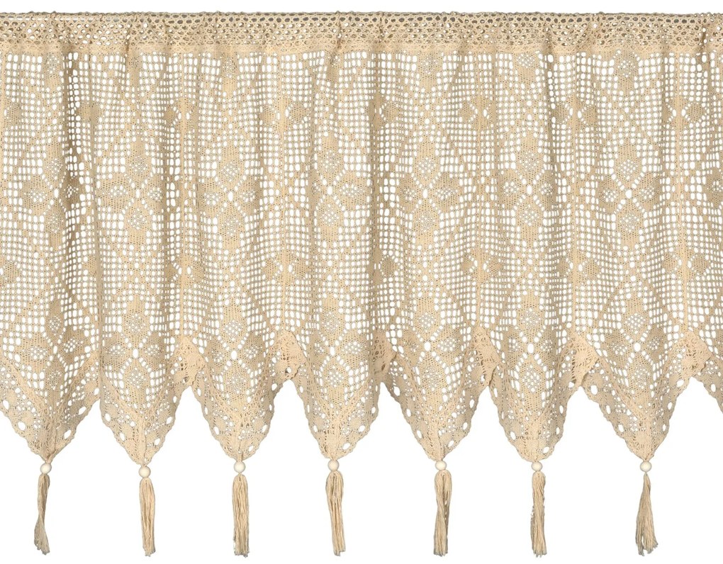 KRÁTKA ZÁCLONA NA PÁSKE MARTHA 150X60 CM SVETLOBÉŽOVÁ