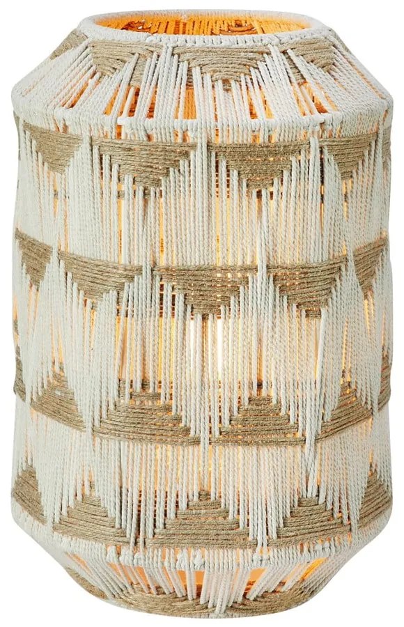 Stolová lampa v prírodnej farbe s tienidlom z textilu a juty (výška 35 cm) Ano – Markslöjd