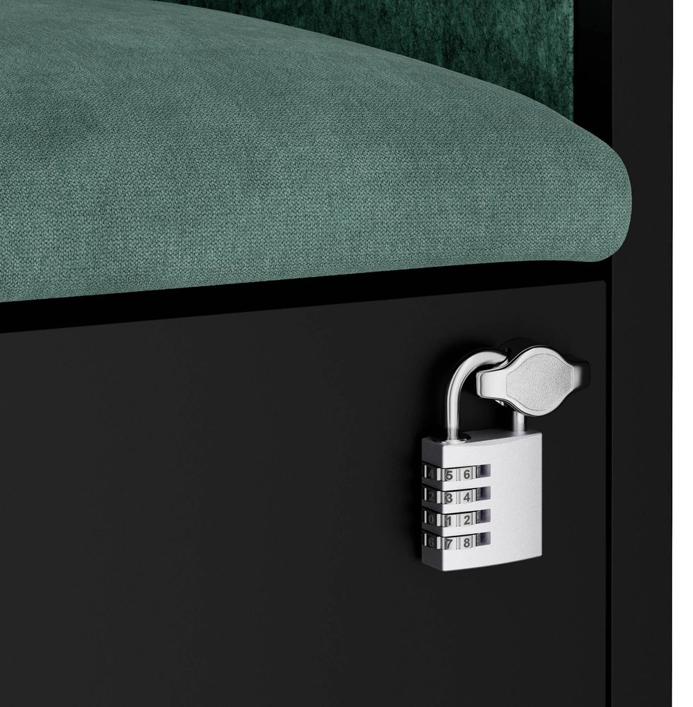 Sally 1150mm korpus Czarny - siedzisko Zielony