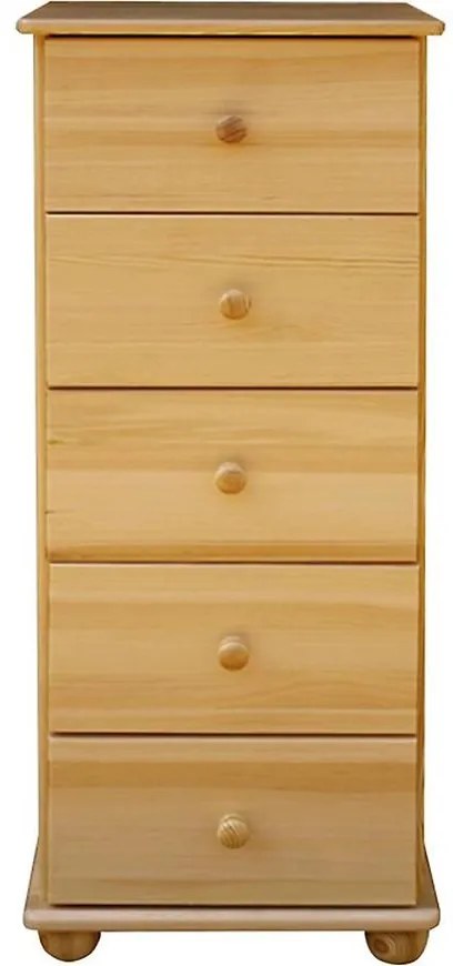 Komoda K10 5 zásuviek borovica