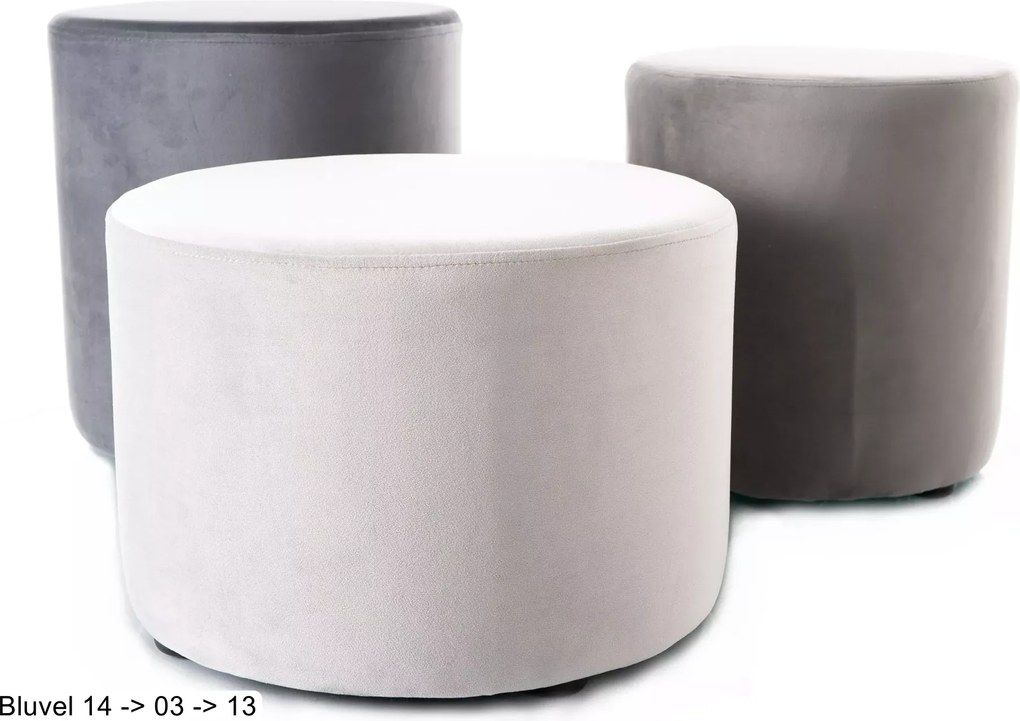 SI Doti B Sametový taburet tmavo šedá