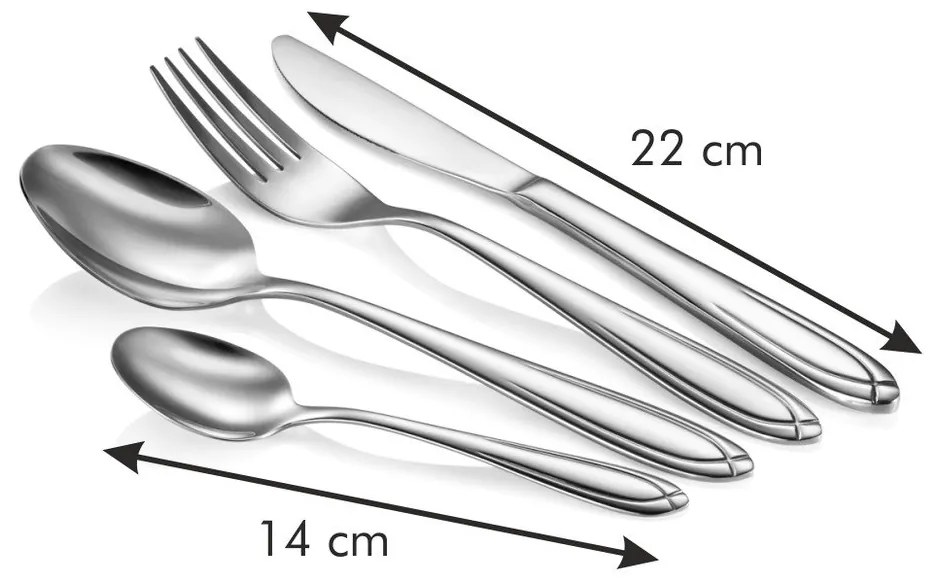 Nerezový príbor v striebornej farbe 24 ks Scarlett – Tescoma