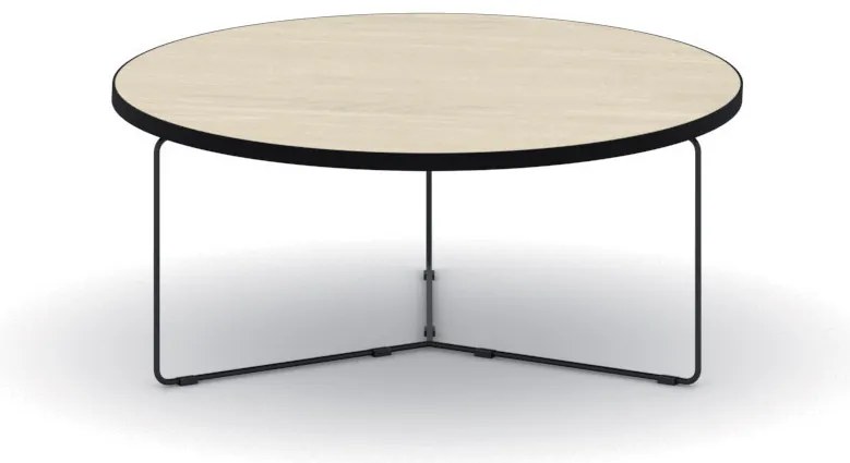 Okrúhly konferenčný stôl TENDER, priemer 90 cm, dub prírodný