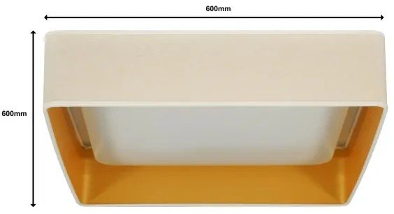 Brilagi-LED Stmievateľné svietidlo VELVET SQUARE LED/36W/230V Wi-Fi Tuya + diaľkový ovládač krémové