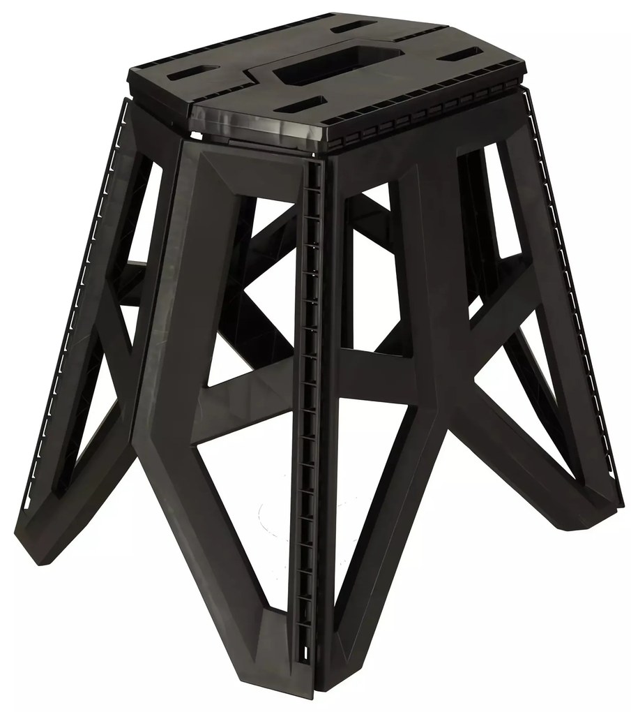 KIK KX3294 Skladacia kempingová stolička 39,5 cm, čierna