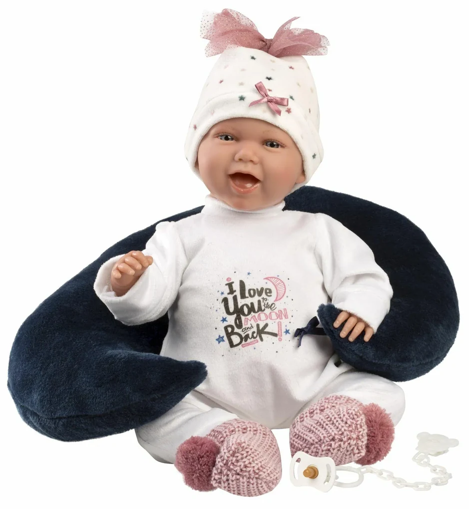 Llorens Llorens 74050 NEW BORN - realistická bábika bábätko so zvukmi a mäkkým látkovým telom - 42 MA4-74050