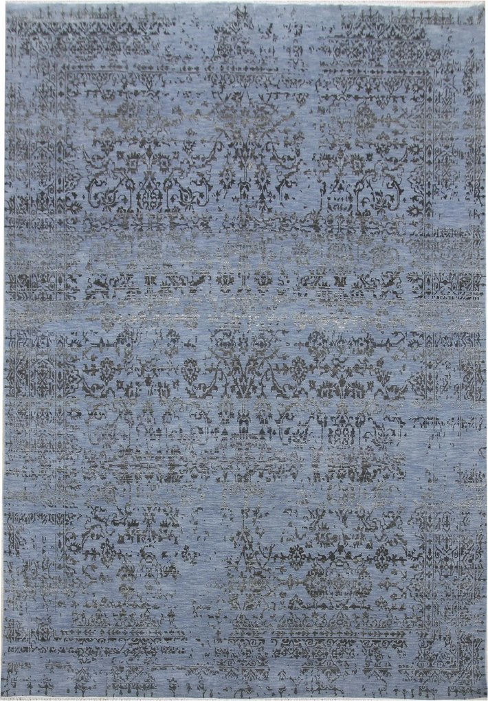 Diamond Carpets koberce Ručně vázaný kusový koberec Diamond DC-JK 1 Jeans blue/black - 365x550 cm