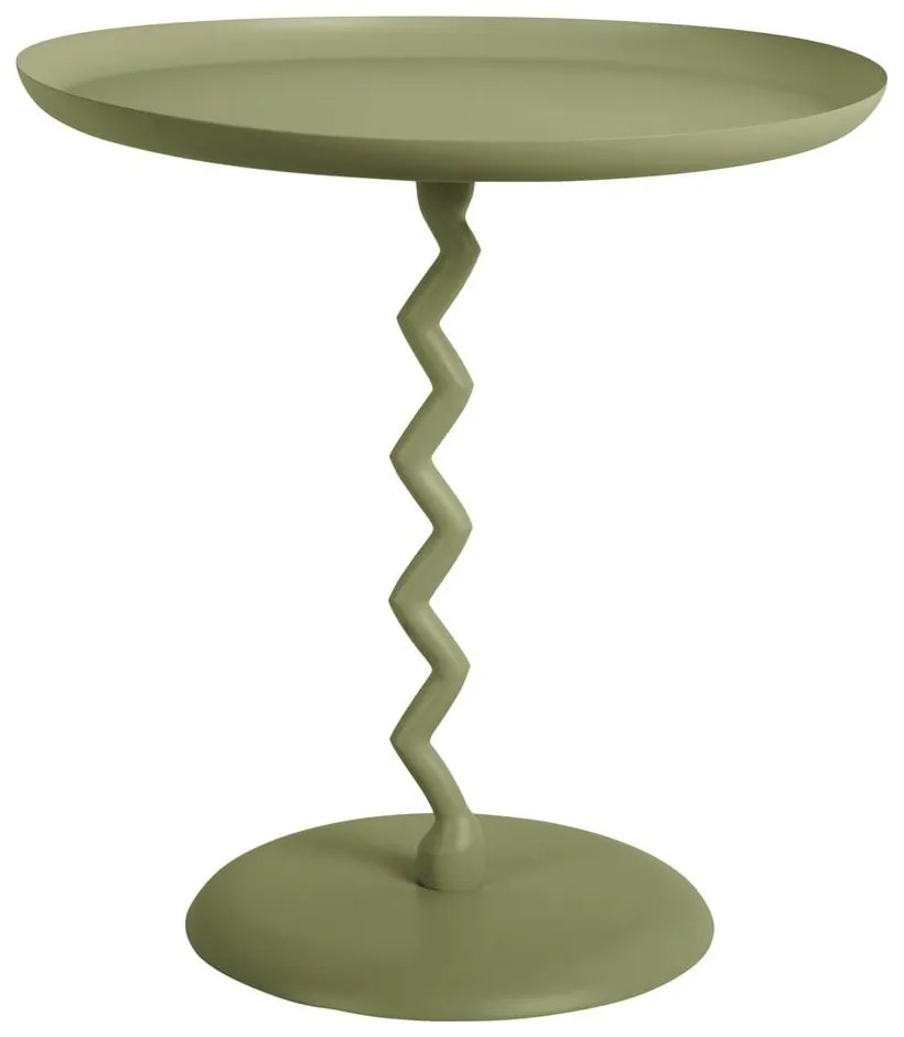 Kovový okrúhly odkladací stolík ø 40 cm Zig Zag – Leitmotiv