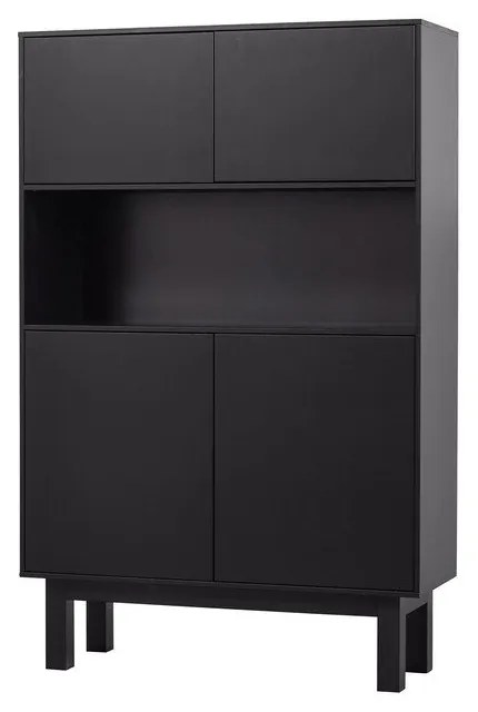 Čierna skrinka z borovicového dreva 110x170 cm Finca – WOOOD