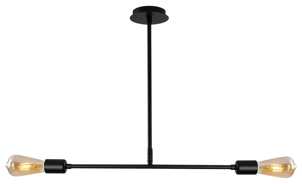 Stropné svietidlo Kvet III čierne