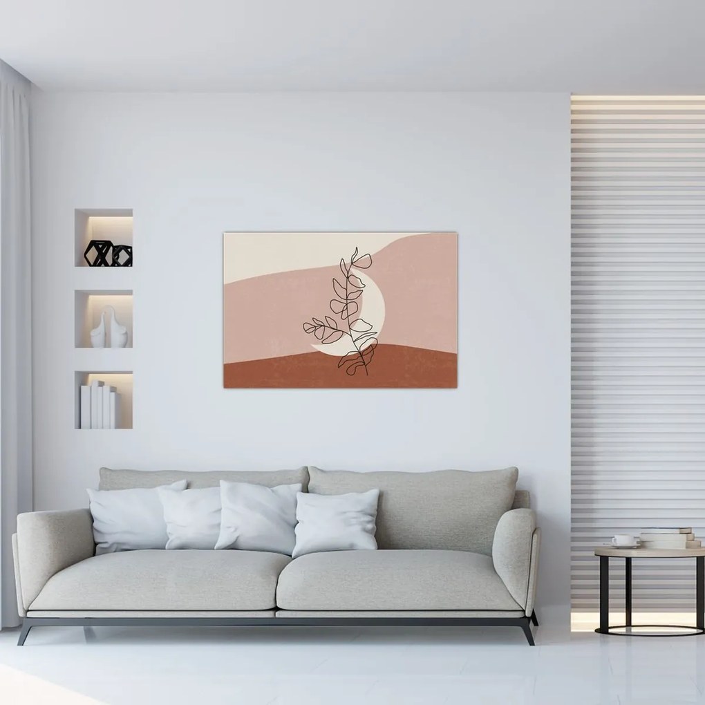 Obraz - Boho listy N⁰2 (90x60 cm)