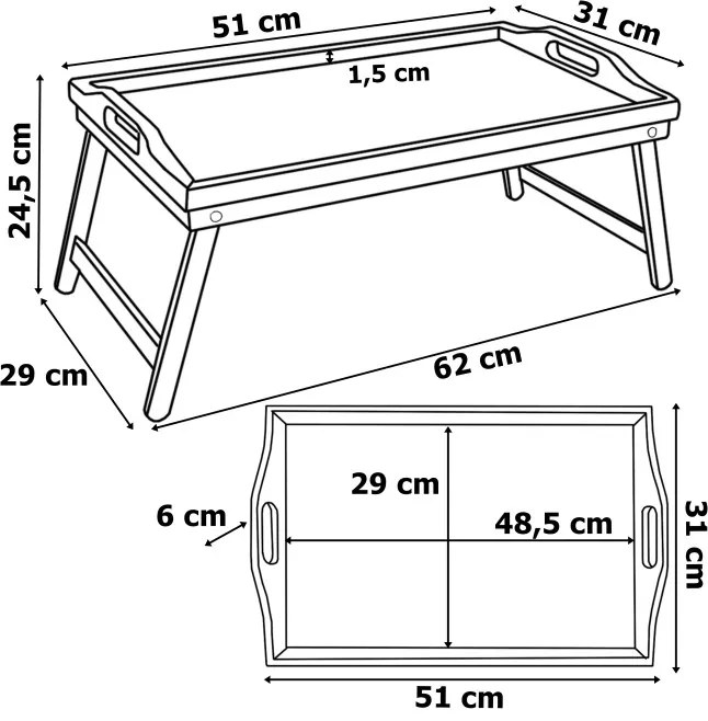 Podnos AURELIA bambusový